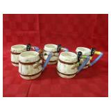 (5)Ceramic Hillbilly mugs. Tevin Winton.
