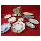 Antique hand painted porcelain china lot.