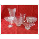 Cut crystal, glass lot.