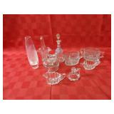 Cut crystal, glass lot.