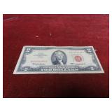 1963-$2 Red seal US banknote.