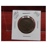 1848-Large cent US coin.