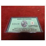 1/4 grain US gold bullion.