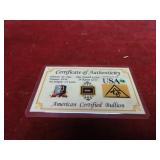 1/4 grain US gold bullion.