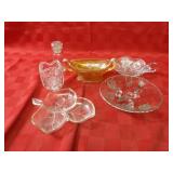 Vintage crystal glass lot.
