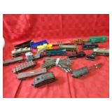 Vintage model train cars & accessories.