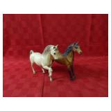 (2)Vintage plastic horse figures. One breyer.