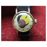 Juvenia mystere diramic 17j gold plate watch.