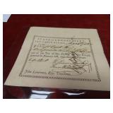 1700's Connecticut colonial treasury note.