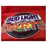Vintage Bud Light beer Darts bar sign.