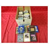 Vintage 8 track music cassettes.
