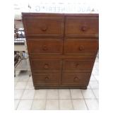5 drawer wood dresser.