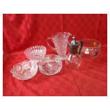 Vintage crystal glass lot.
