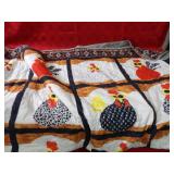 Chicken quilt blanket. King size.