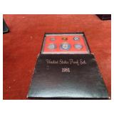 1981 US proof set US coins.