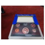 1970 US proof set US coins. 40% silver half.