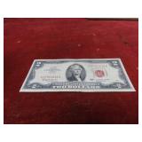 1963-$2 Red seal US banknote.