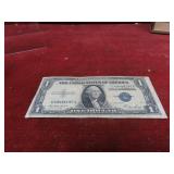 1935E-Silver certificate $1 US banknote.