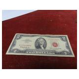 1963-$2 Red seal US banknote.
