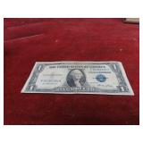 1935E-Silver certificate $1 US banknote.