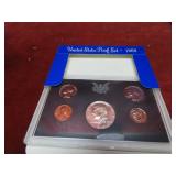 1969 US proof set US coins. 40% silver half.