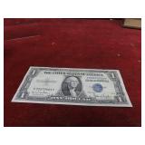 1935D-Silver certificate $1 US banknote.