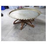 Vintage large brass plate coffee table.