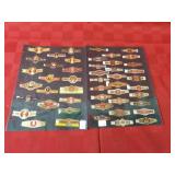 Vintage advertising cigar labels. Paper ephemera