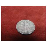 1946 90% silver US coin. Walking liberty half.