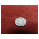 1935s 90% silver US coin. Washington quarter
