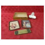 Hershey's Chocolate trays, folding ruler, soap dis