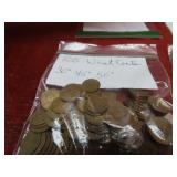 (100)Lincoln Wheat cents US coins 30's-50's