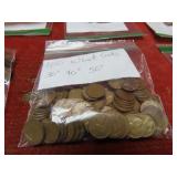(100)Lincoln Wheat cents US coins 30's-50's