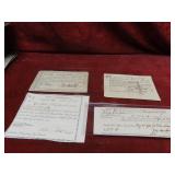 (4)1780's Connecticut treasurer interest certifica