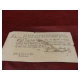 1790's Pomeroy Comptroller interest certificates.