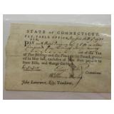 1790's Pomeroy Comptroller interest certificates.