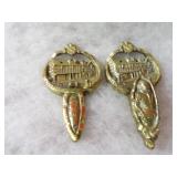 (2)Vintage Brass door knockers.