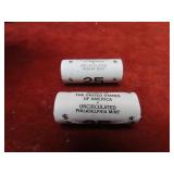 (2)2005 P&D Bison Nickel UNC rolls.