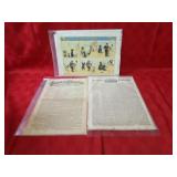 Vintage comic strip, antique newspapers, paper eph
