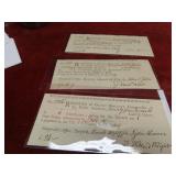 (3)1789 Wolcott Comptroller interest certificates.
