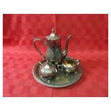 Vintage silver plated tea set.