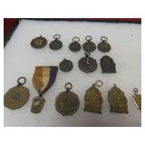 Early 1900's Sterling silver & other track medals
