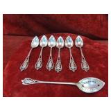 (7)Monticello Lunt Sterling silver Spoons