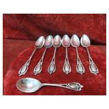(7)Monticello Lunt Sterling silver Spoons