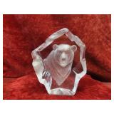 Mats Jonasson Crystal figure. Bear.
