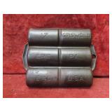 #17 Cast iron Griswold french roll pan.