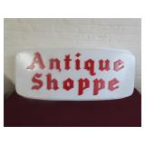 Antique Shoppe plastic sign. 49'x 23'