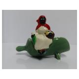 McCoy Mammy on scoop pottery planter