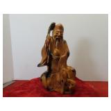 Vintage Soapstone Shou Lao figure. 9' tall