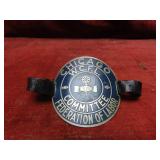 Vintage Chicago Labor committee arm badge.